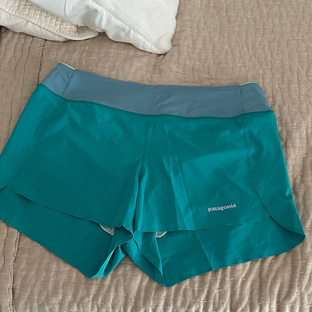 Patagonia Women's Blue-Green Athletic Shorts